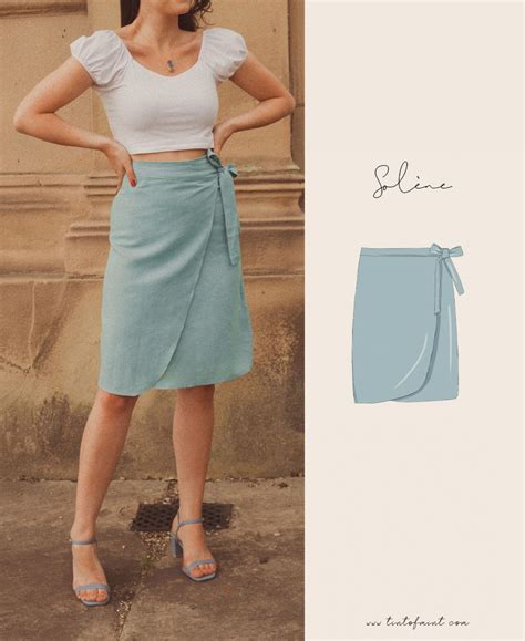Diy Wrap Midi Skirt Tintofmint Skirt Patterns Sewing Diy Skirt