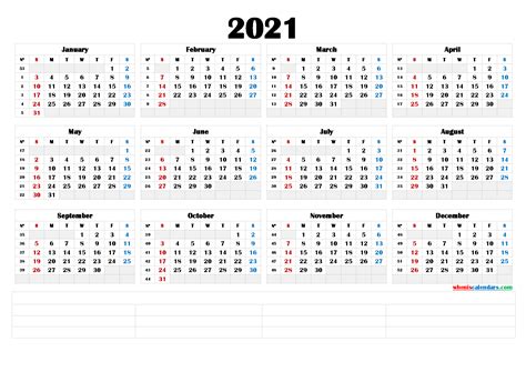 11 X 17 Calendar 2021 Calendar Printables Free Templates