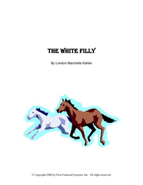 The White Filly Kahler Financial