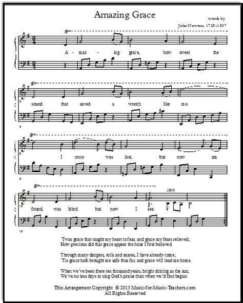 Simply follow the colored bars and you'll be playing amazing grace on the piano instantly! Amazing Grace Piano Sheet Music - Full Arrangements, Free! | Piano sheet music, Beginner piano ...