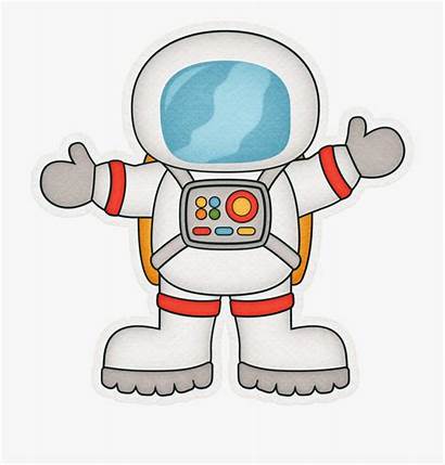 Astronaut Clipart Clip Cartoon Space Outer Moon