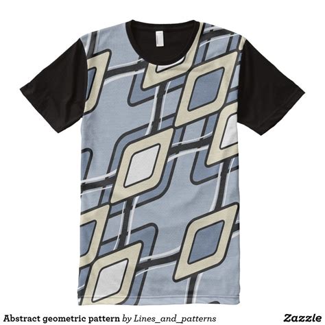 Abstract Geometric Pattern All Over Print T Shirt