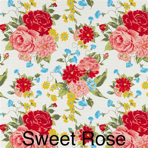 Pioneer Woman Sweet Rose Fabric Please Read Description Etsy