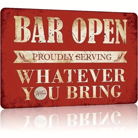 Bar Open Wood Sign Reproduction Retro Vintage Wood Sign 6x8 Inch Etsy