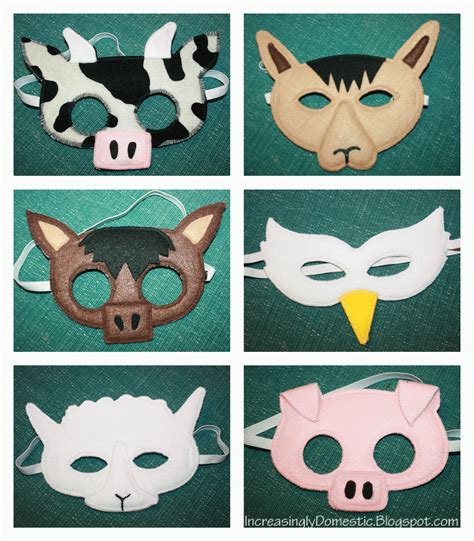 Handmade Felt Animal Masks Animal Masks For Kids Felt Animals