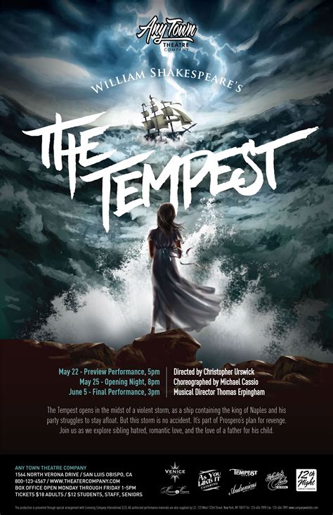 The Tempest Poster Theatre Artwork And Promotional Material By Subplot