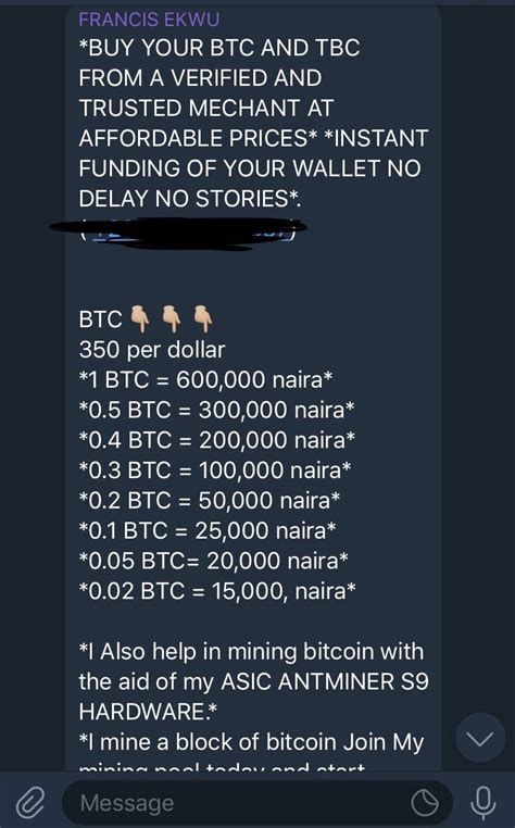 6:30pm on jun 01, 2016. Nigerian scam on Telegram now targeting Bitcoin ...