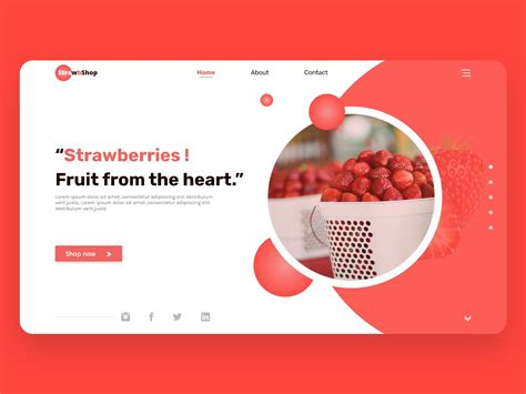 Strawberry Landing Page By Linda Yadroudj On Dribbble