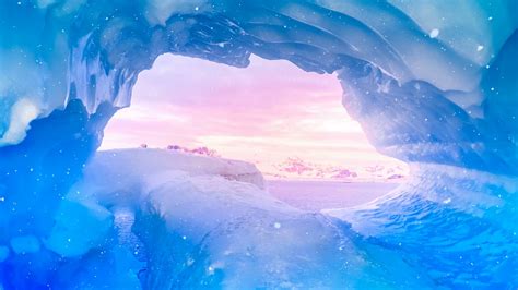 Ice Cave 1920x1080 氷の洞窟 自然の絵 背景 写真