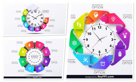 Clock Timeline Premium Powerpoint Slide Clock Infographic