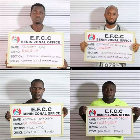Efcc Arrests Four Suspected Fraudsters For Defrauding American Lady