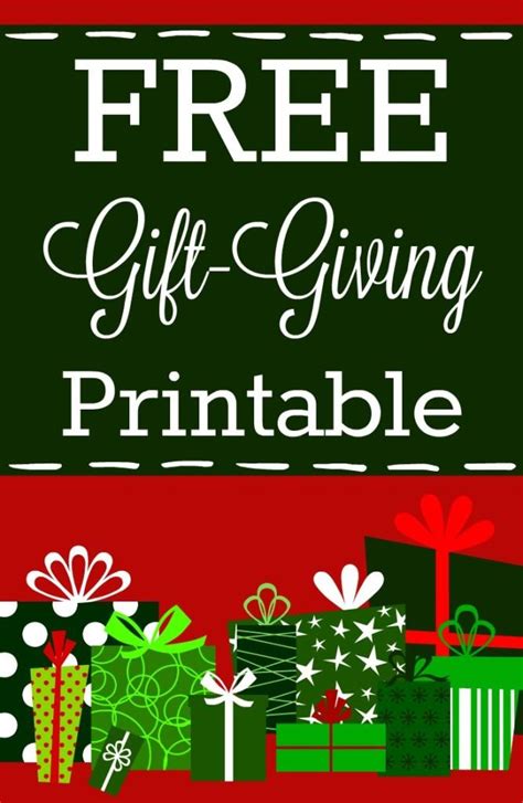 Free T Giving Printable Free Christmas Shopping Printable