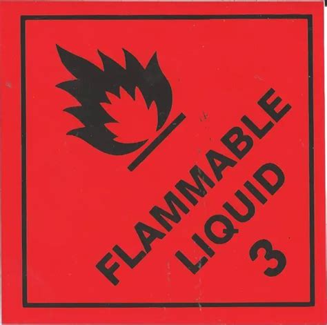 FLAMMABLE LIQUID 3 Safety Warning Sign Sticker Self Adhesive Vinyl 2