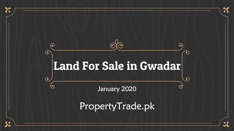 Land For Sale In Gwadar Moza Mazani January 2020 Property Trade Youtube