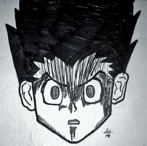 Angry Gon Sketching Rhunterxhunter