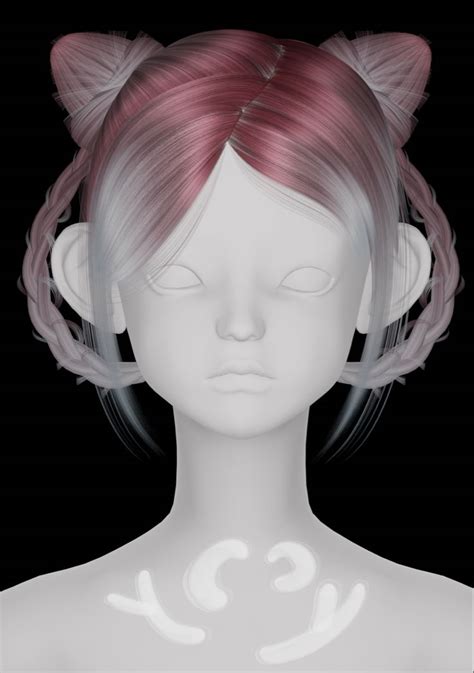 Zao Belle Hair Zao On Patreon Sims Hair Belle Hairstyle Sims 4 Anime