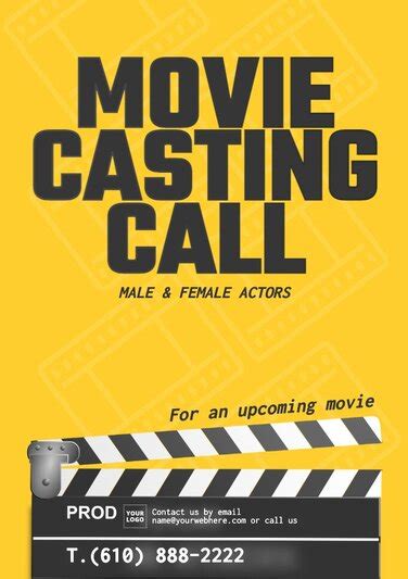 free templates for casting and audition posters and flyers