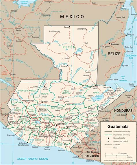 危地马拉政区地图 危地马拉地图 地理教师网