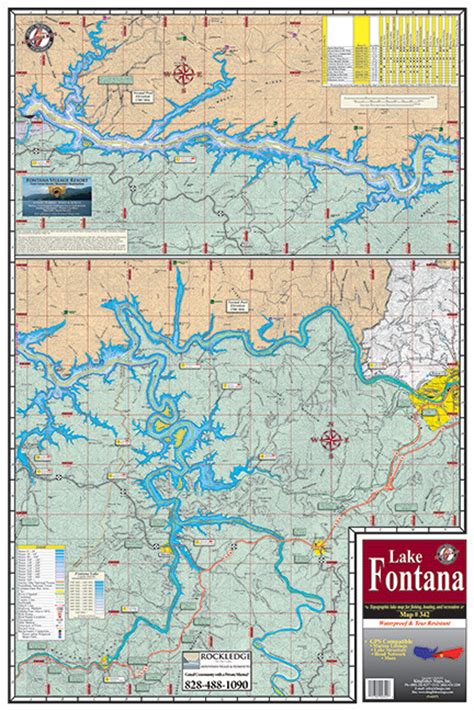Lake Fontana 342 Kingfisher Maps Inc