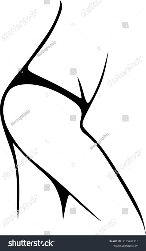 Vektor Stok Teen Bikini Girl Vector Drawing Nude Tanpa Royalti