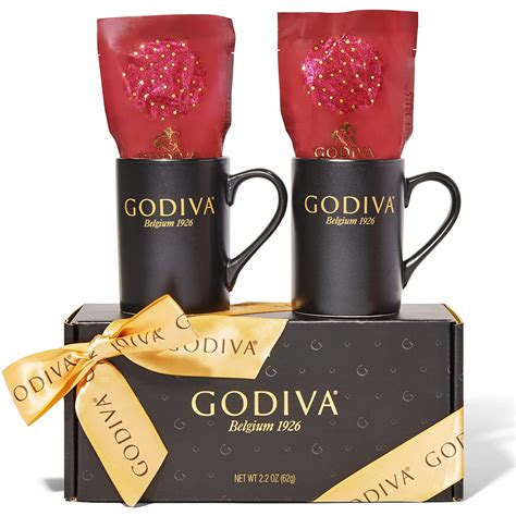 Amazon Com Godiva Hot Chocolate Gift Set Includes Two Matte Black