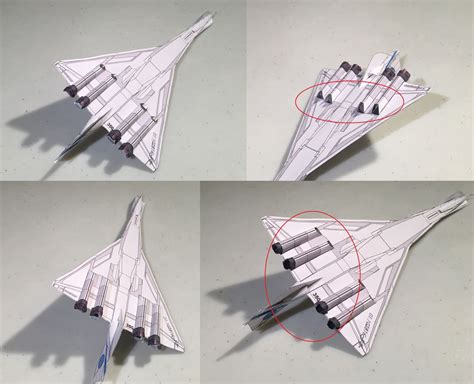 4d Paper Airplane Model Template Model Template Jet Aircraft