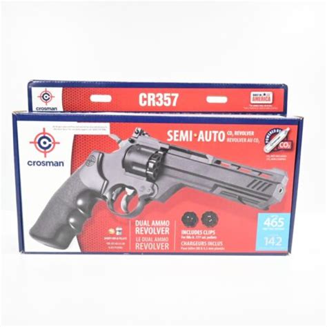 Crosman Cr357 Semi Auto C02 Revolver 177 Bbpellet Gun Pistol New