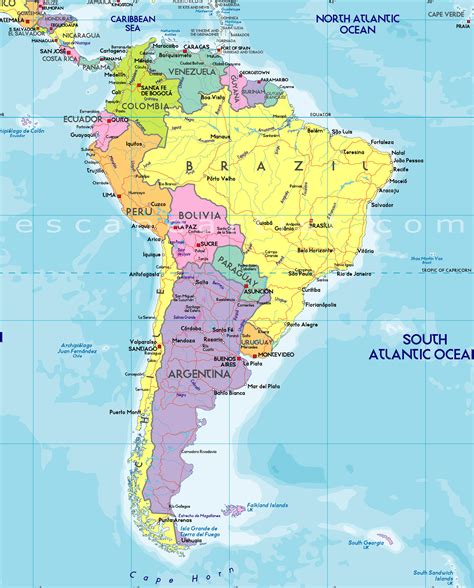 Map Of South America Free Large Images