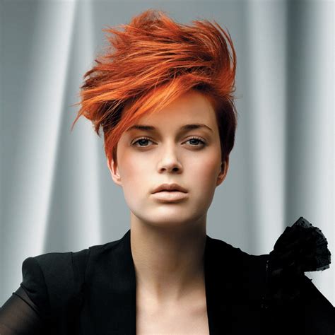 Neo Punk Hairstyle For Flaming Red Hair