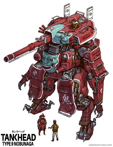 Artstation Destroyer Tankhead Nobunaga Emerson Tung Robot Concept