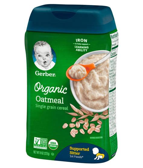 Gerber Organic Oatmeal Cereal Infant Cereal For 6 Months 860 Gm