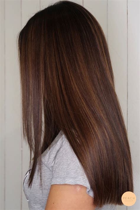Straight Hair Highlights Brunette Hair Color With Highlights Balayage