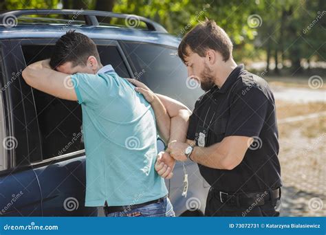 Arrested For Drink Driving Stock Image Image Of Handcuffs