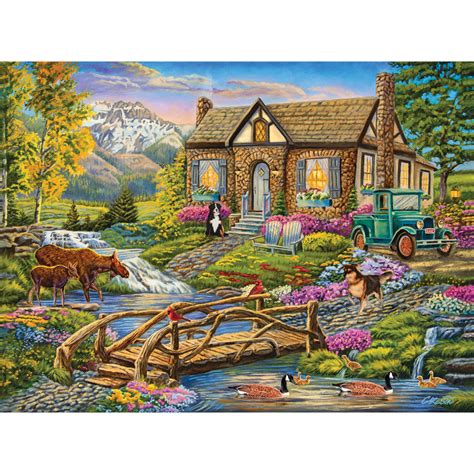 • this jigsaw puzzle is made of recycled cardboard. Serene Retreat 1000 Piece Jigsaw Puzzle | Bits and Pieces UK
