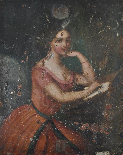 19th Century Oil On Copper Portrait