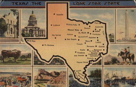 Texas The Lone Star State Views And Map Maps