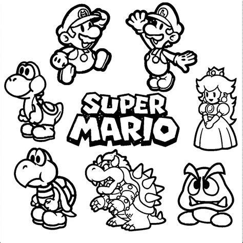 Dibujos De Mario Bros Para Colorear Mundo Primaria Reverasite