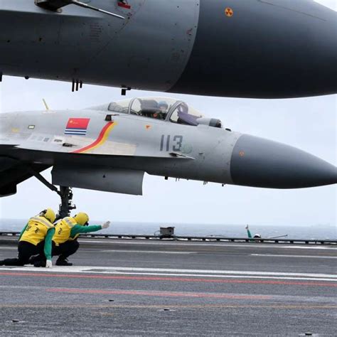 J 15 Fighter Jets From Chinas Liaoning Aircraft Carrier Make South