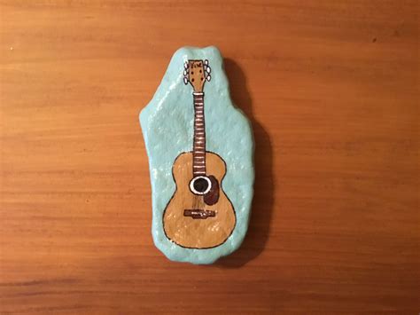 Painted Rock Acoustic Guitar Acoustic Guitar Guitar Painted Rocks