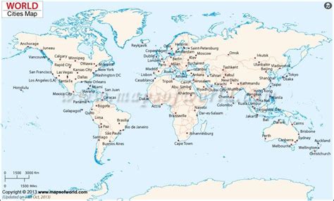 Incredible World Map With Countries And Major Cities Ideas World Map