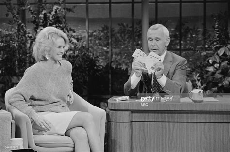 actress angie dickinson during an interview with host johnny carson news photo getty images