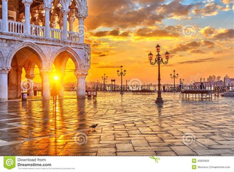 Sunrise In Venice Stock Photo Image Of Architecture 45809926