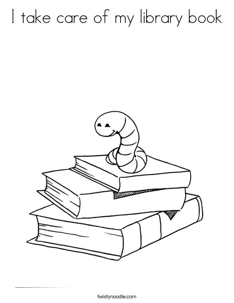 Taking Care Of Library Books Coloring Pages
