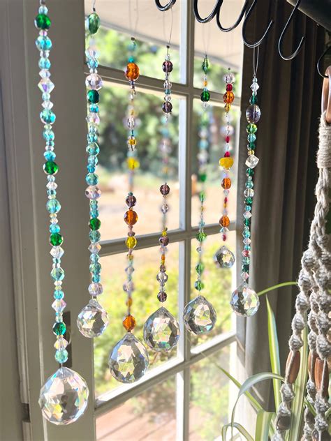 Crystal Suncatcher For Window Sold Individually Custom Color Etsy Israel