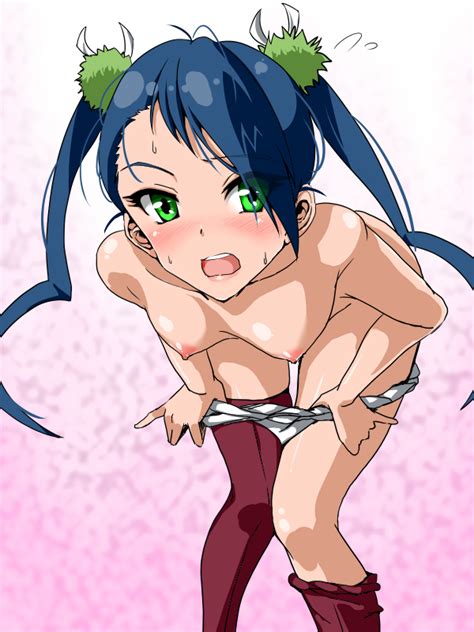 Rule 34 0 Arm Bare Arms Bare Shoulders Bent Over Blue Hair Blush Breasts Collarbone