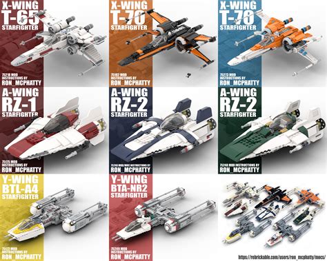 Star Wars Rebel And Resistance Starfighters X Wings A Wings And Y