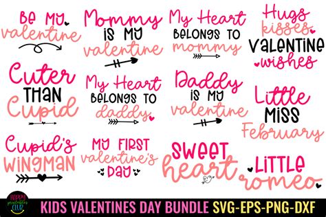 Kids Valentines Svg Bundle I Valentines Graphic By Happy Printables