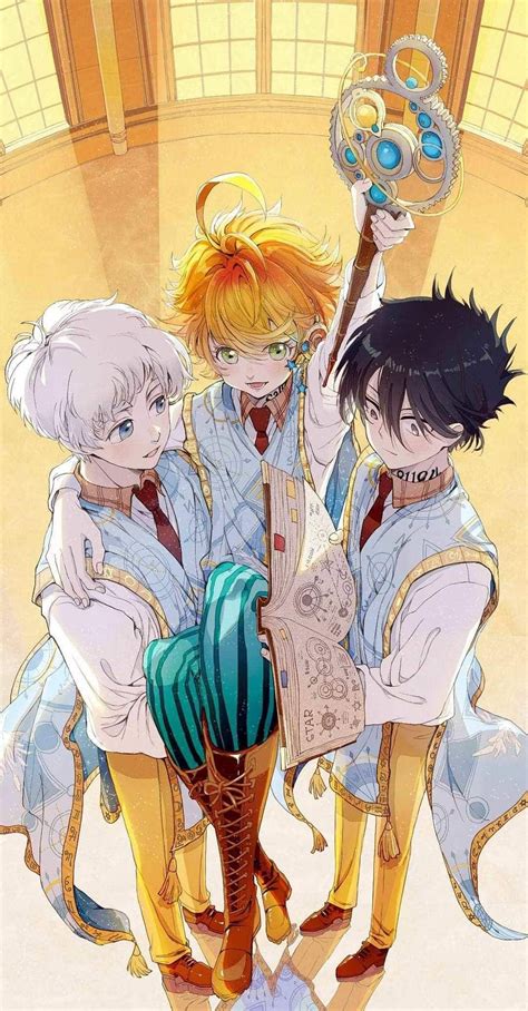 Yakusoku No Neverland Anime Chibi Nghệ Thuật Anime