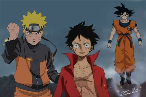 Naruto Luffy Goku Anime Crossover Anime Avatar The Last Airbender Art