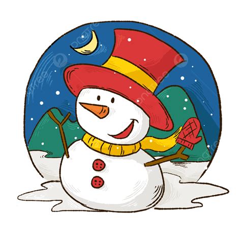 Winter Snowman Clipart Hd Png Winter Lovely Snowman Cartoon Image